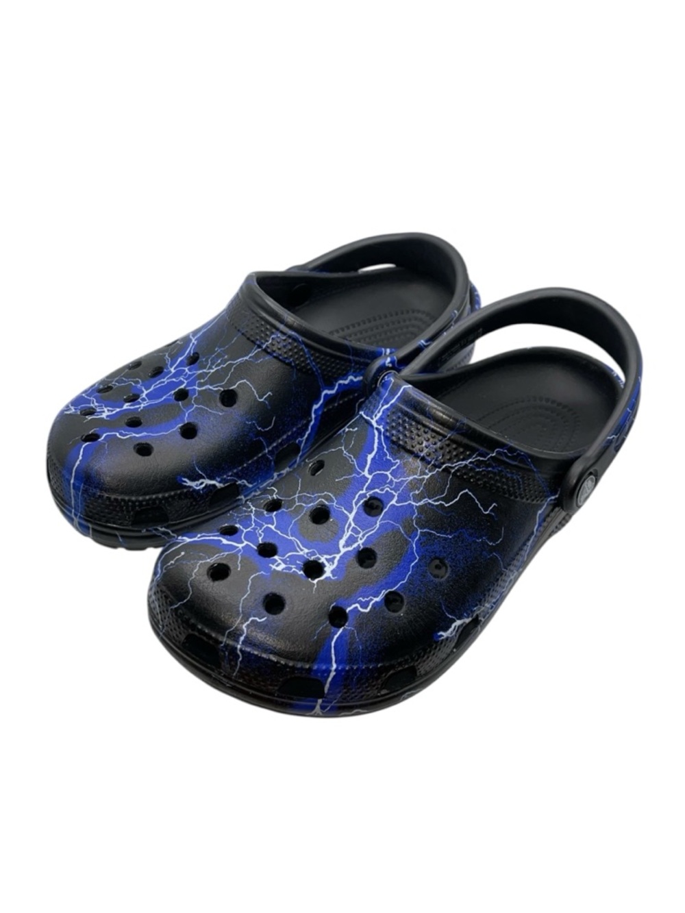 Crocs Classic Clog Lightning Print Black Women’s 8 US Shoes Men's 6 US‎